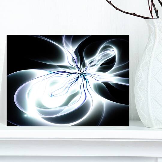 Designart - White Symmetrical Fractal Flower
